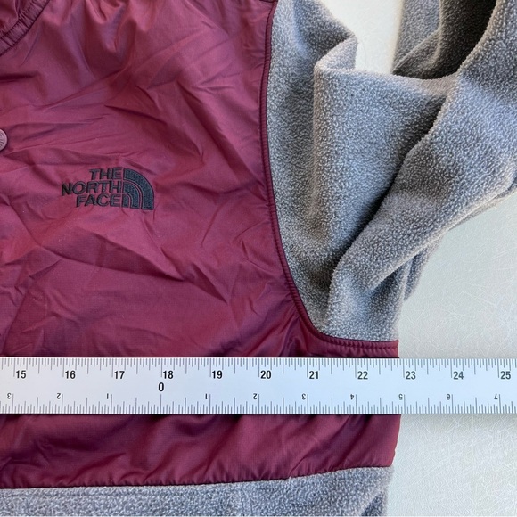 The North Face Burgundy and Gray Denali 1/4 Zip Fleece Jacket Men Size L - Picture 6 of 9